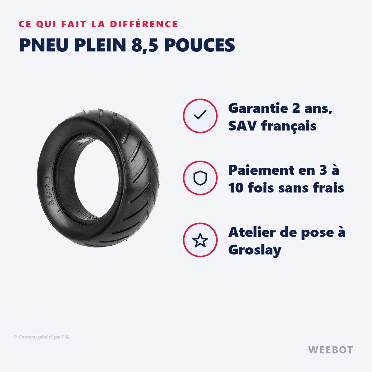 Pneu Plein 8,5 Pouces : les points forts
