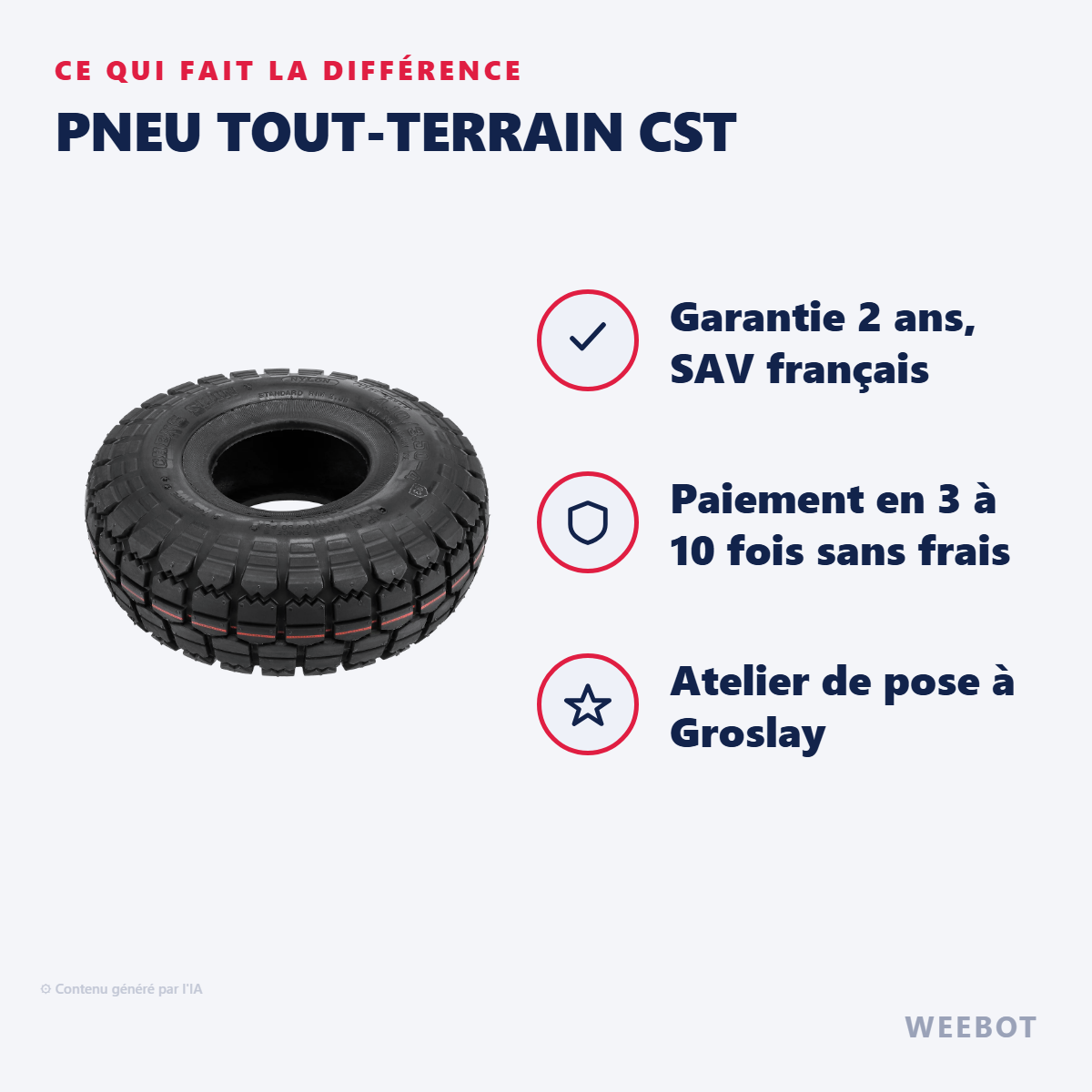 Pneu Tout-Terrain CST : les points forts