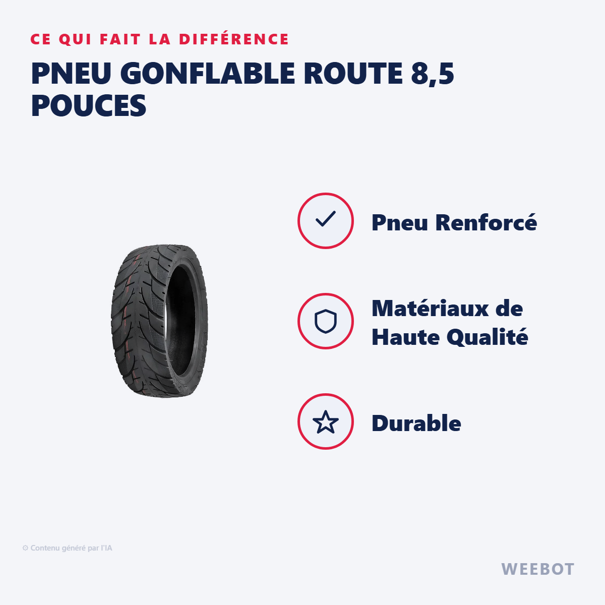 Pneu Gonflable Route 8,5 Pouces : les points forts