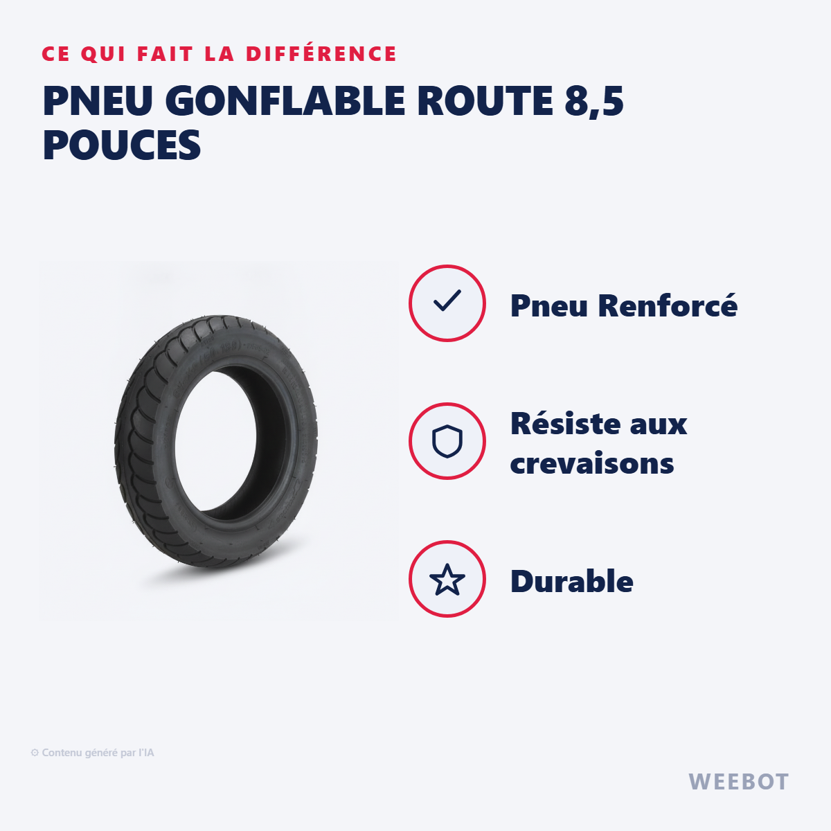 Pneu Gonflable Route 8,5 Pouces : les points forts