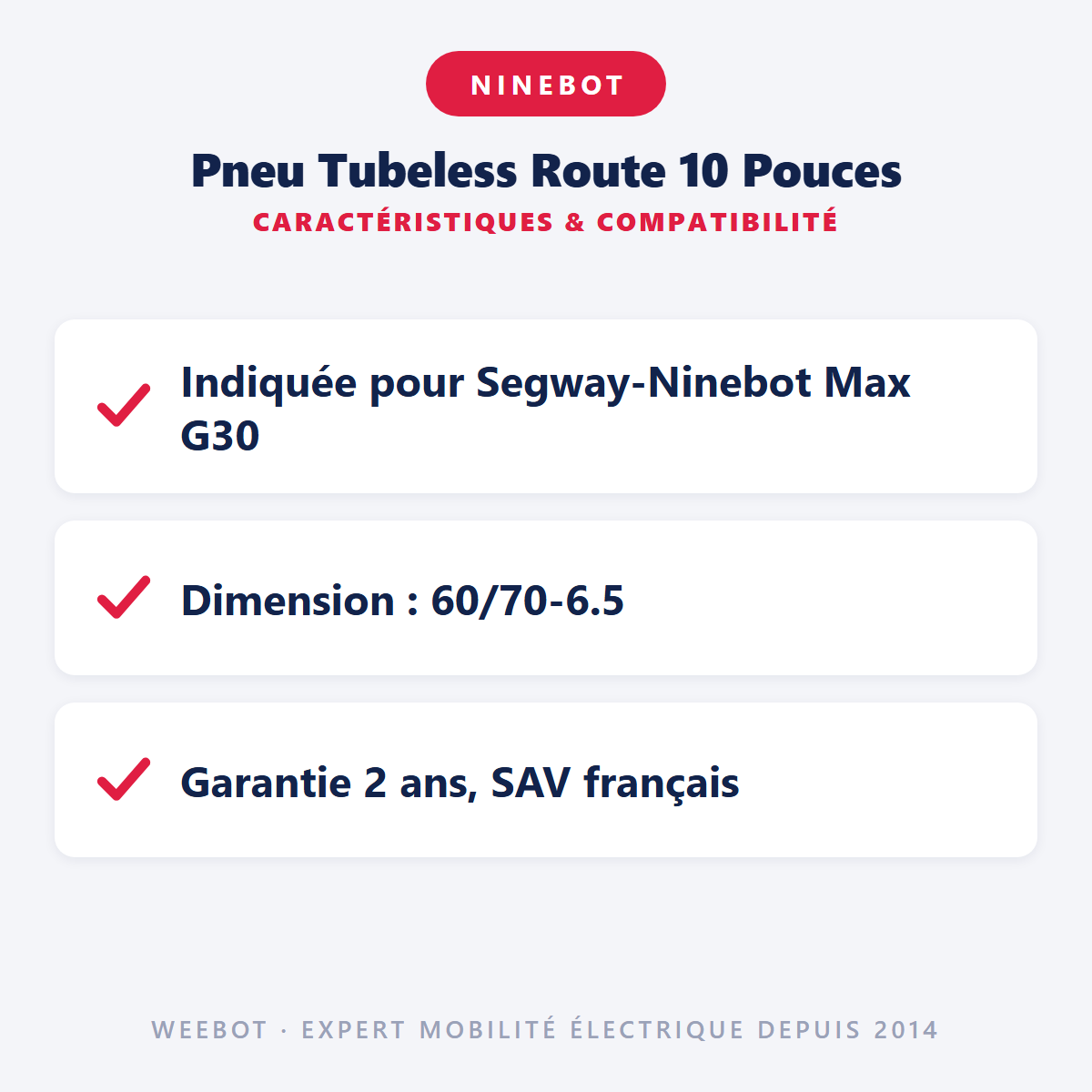 Pneu Tubeless Route 10 Pouces : caractéristiques et compatibilité