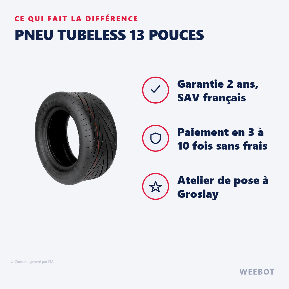 Pneu Tubeless 13 Pouces : les points forts