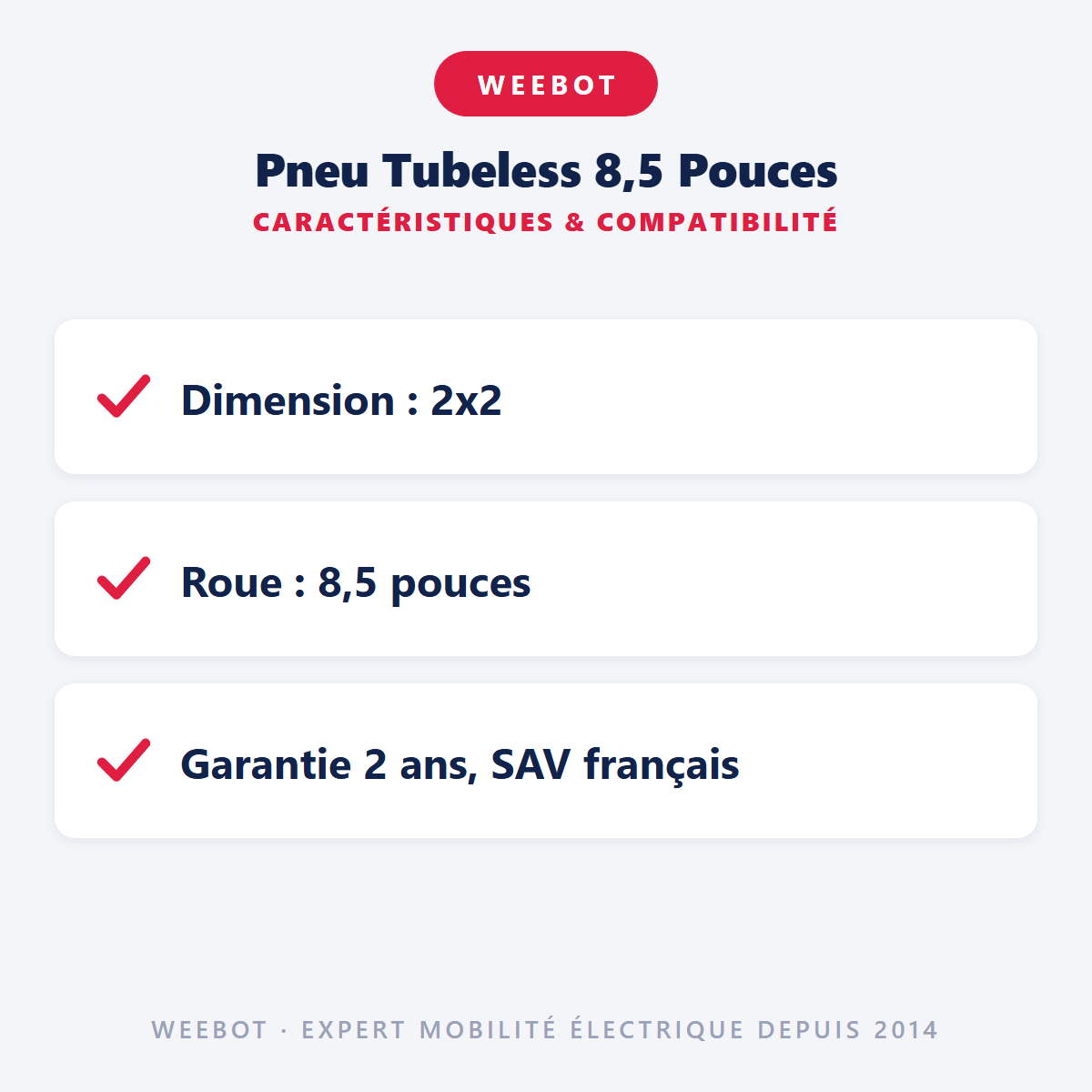 Pneu Tubeless 8,5 Pouces : caractéristiques et compatibilité
