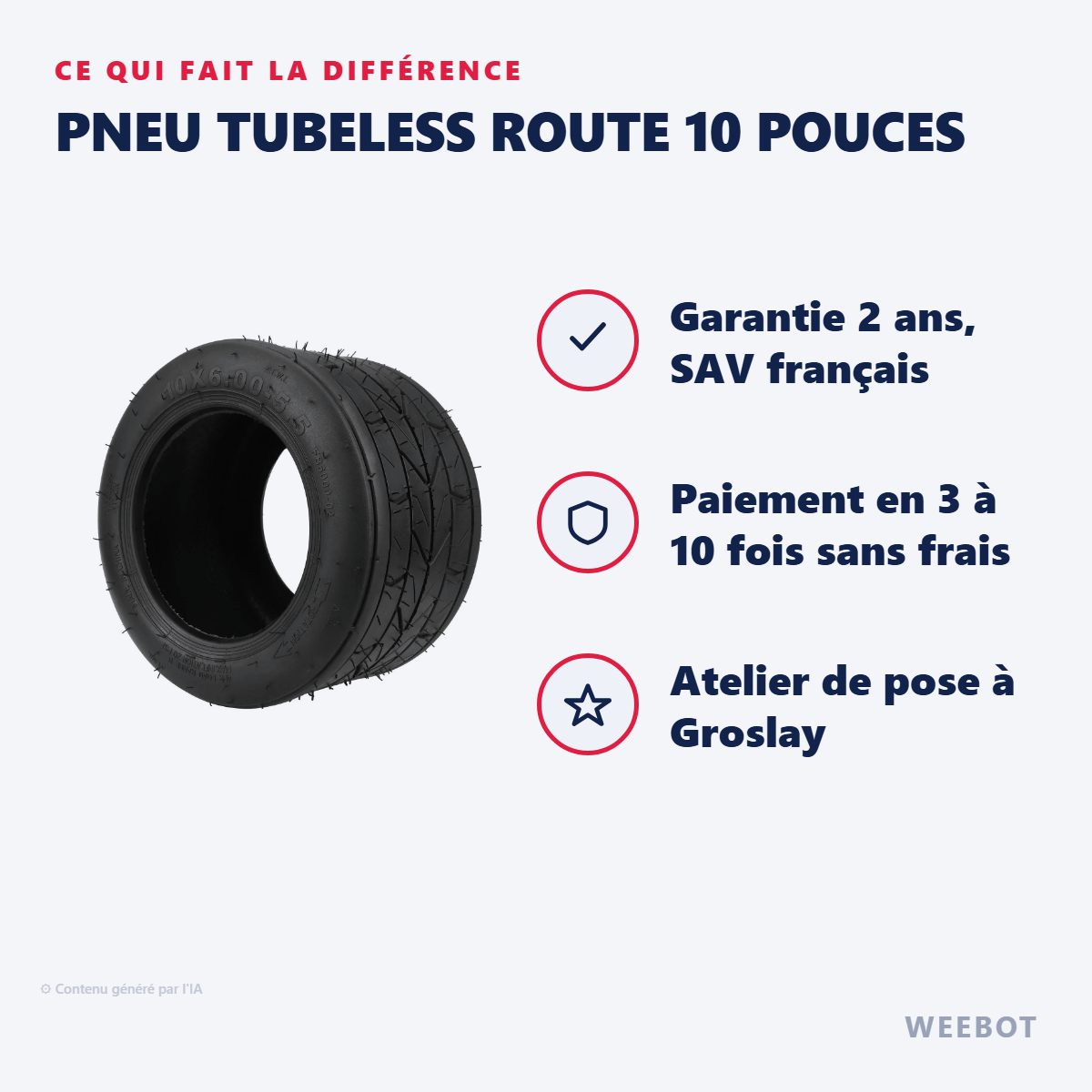 Pneu Tubeless Route 10 Pouces : les points forts
