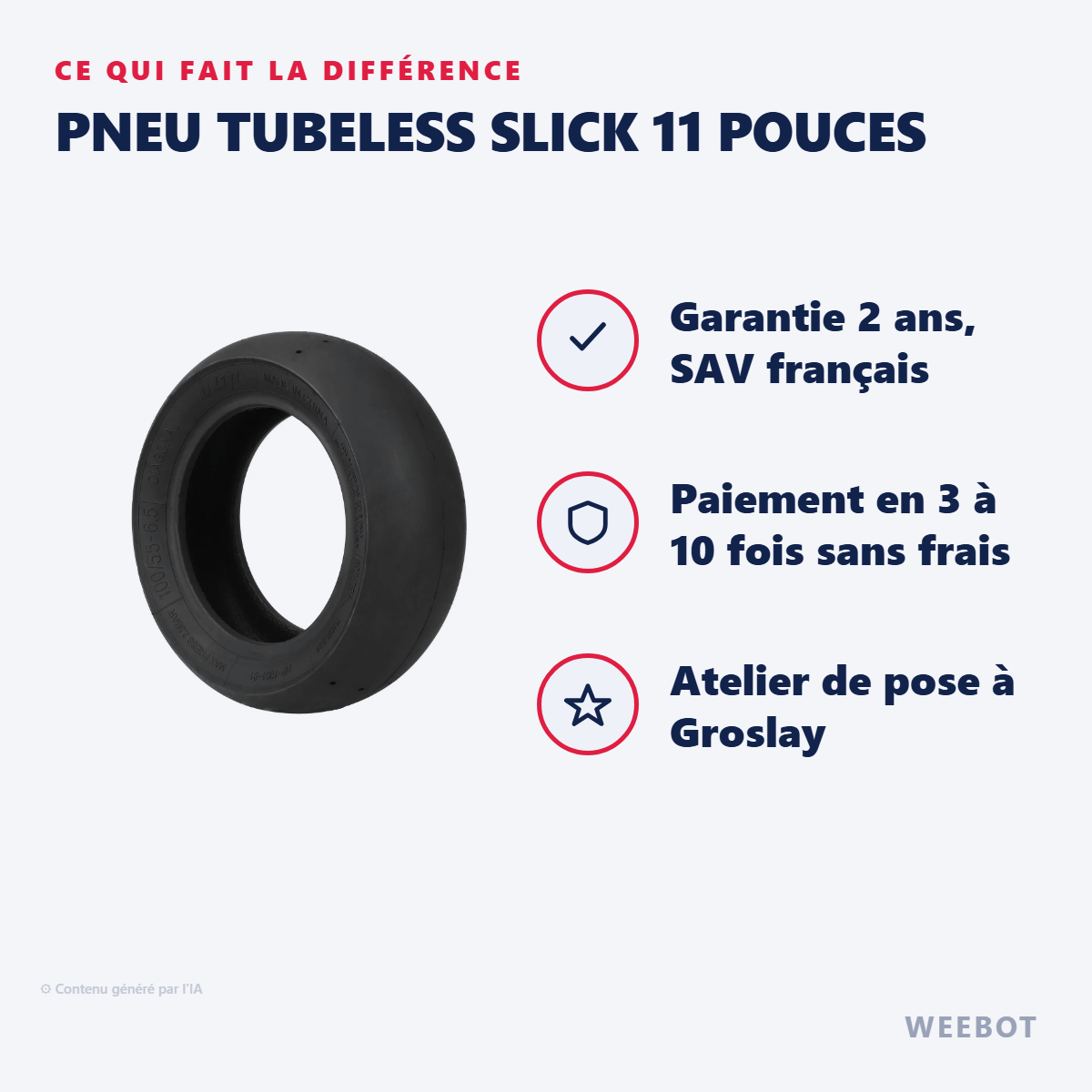 Pneu Tubeless Slick 11 Pouces : les points forts