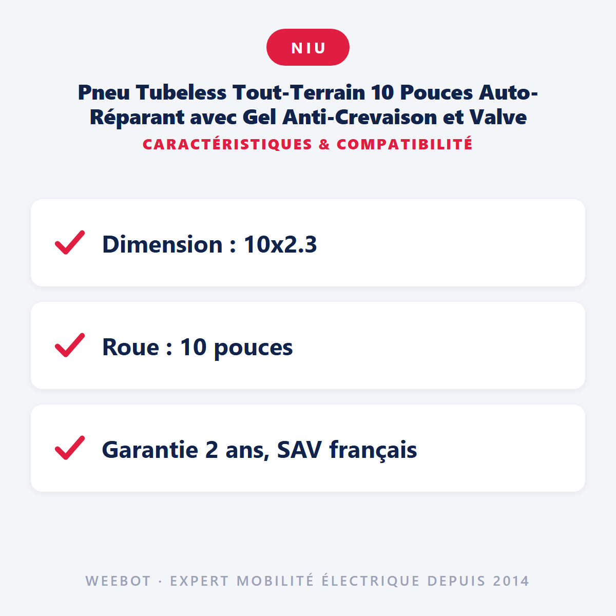 Pneu Tubeless Tout-Terrain 10 Pouces Auto-Réparant avec Gel Anti-Crevaison et Valve : caractéristiques et compatibilité