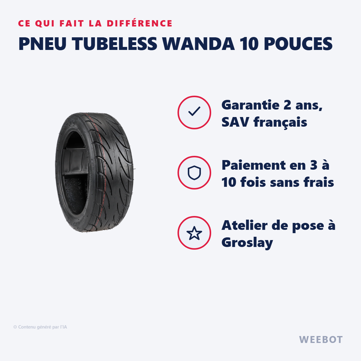 Pneu Tubeless Wanda 10 Pouces : les points forts