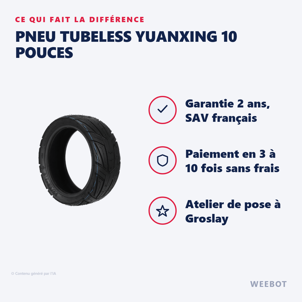 Pneu Tubeless Yuanxing 10 Pouces : les points forts