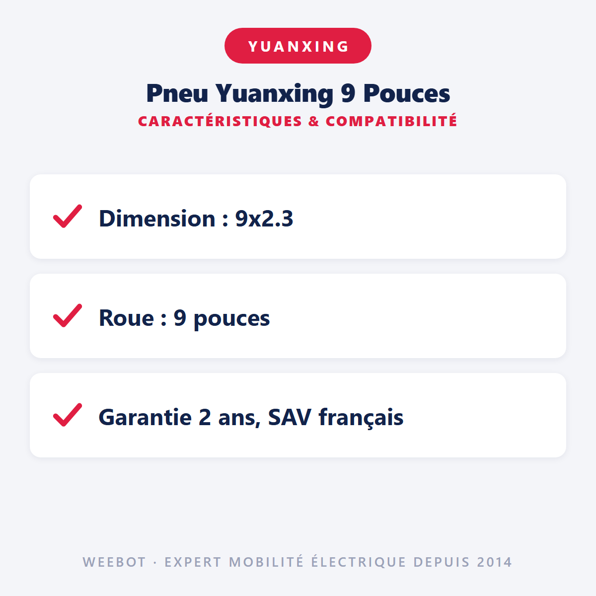 Pneu Yuanxing 9 Pouces : caractéristiques et compatibilité