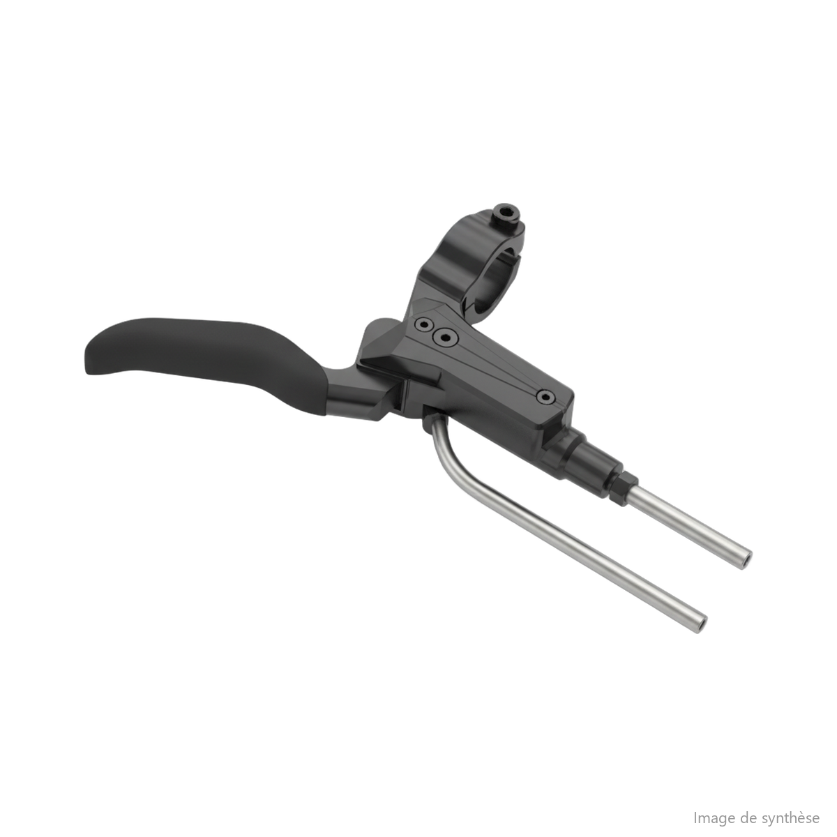Illustration d'une poignée de frein hydraulique droite avec câble pour trottinette électrique Dualtron Storm