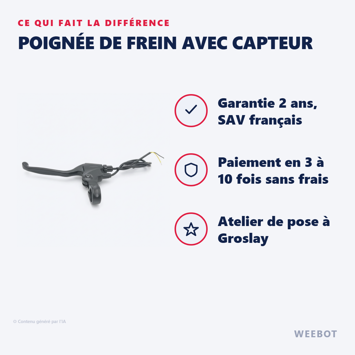 Poignée de Frein avec Capteur : les points forts