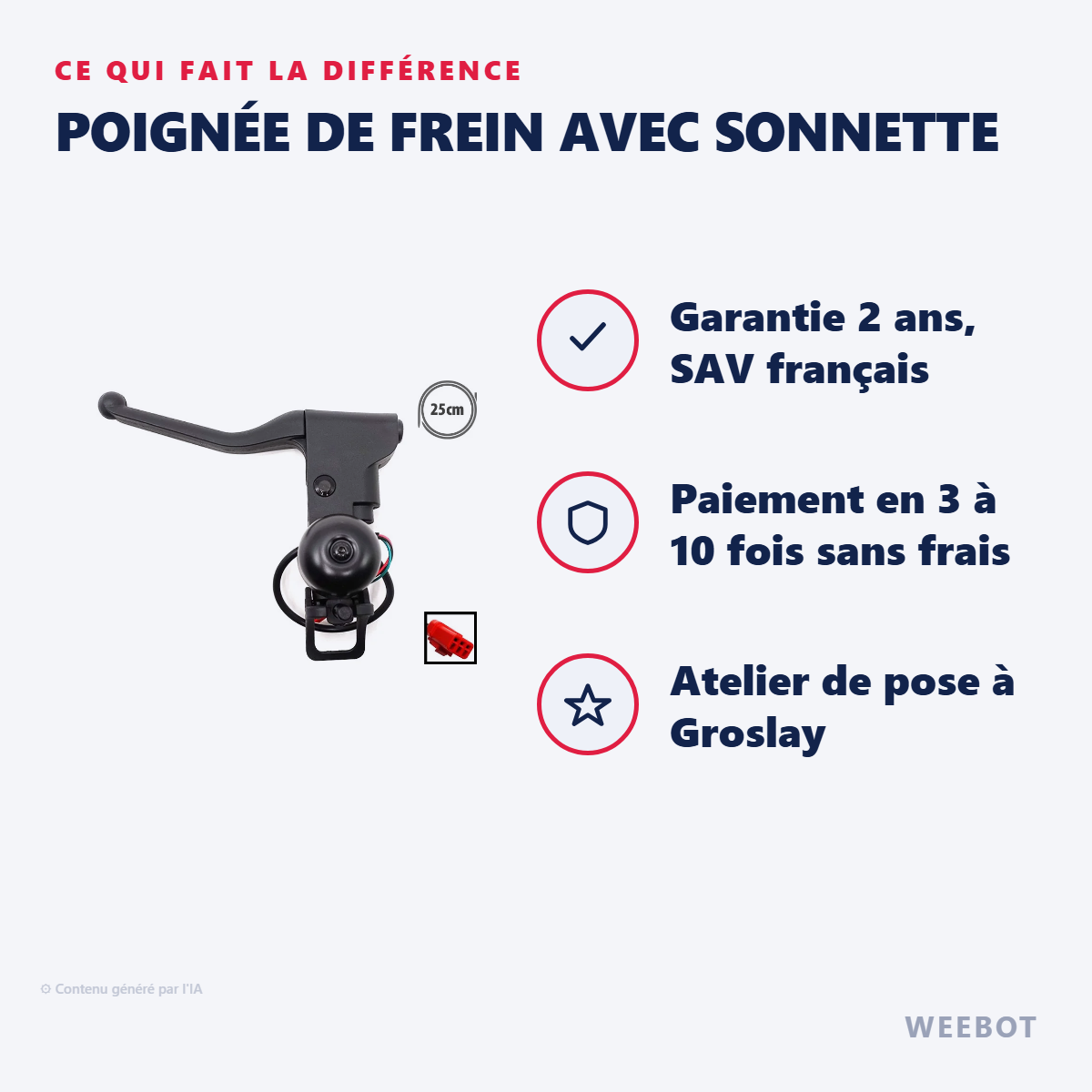 Poignée de Frein avec Sonnette : les points forts