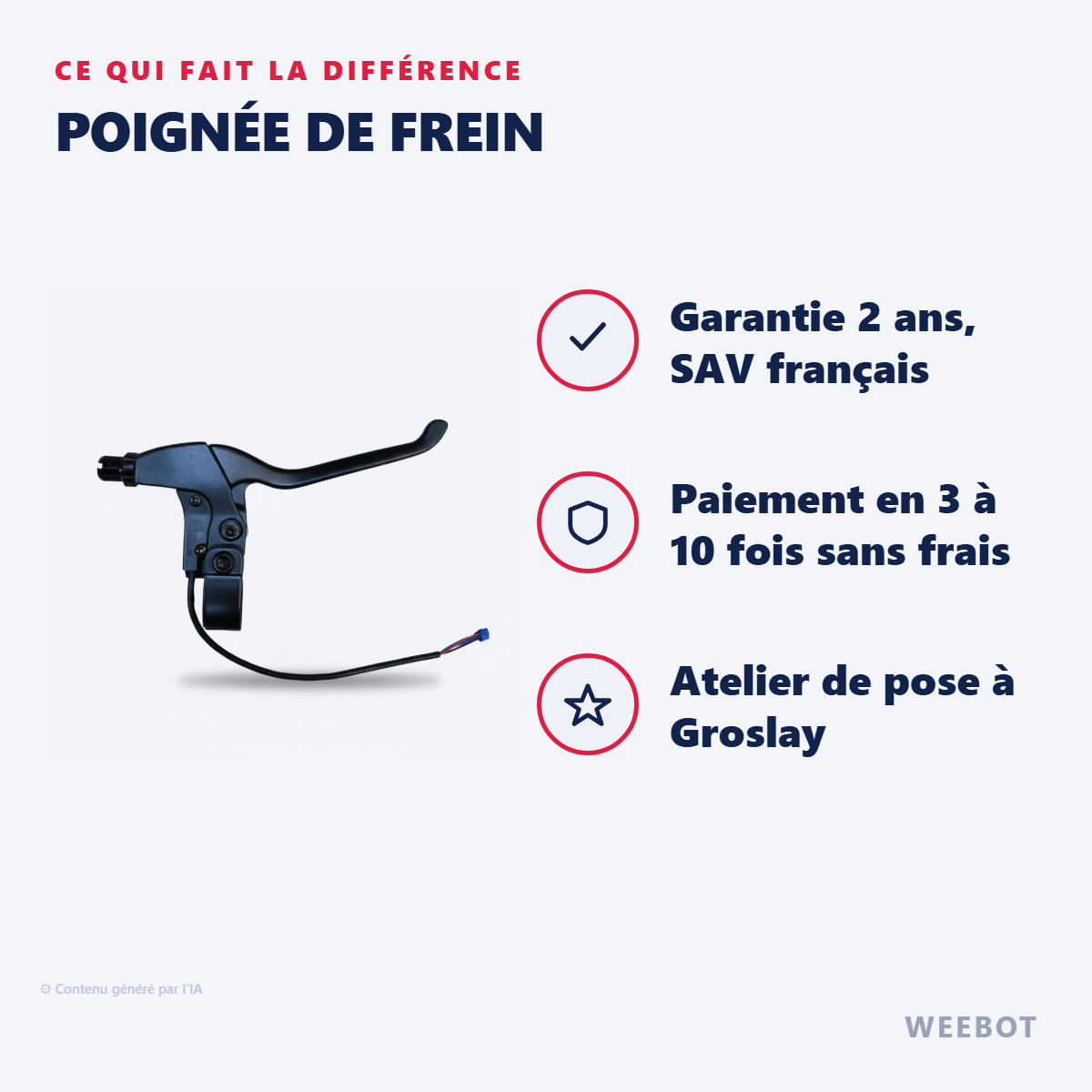 Poignée de Frein : les points forts