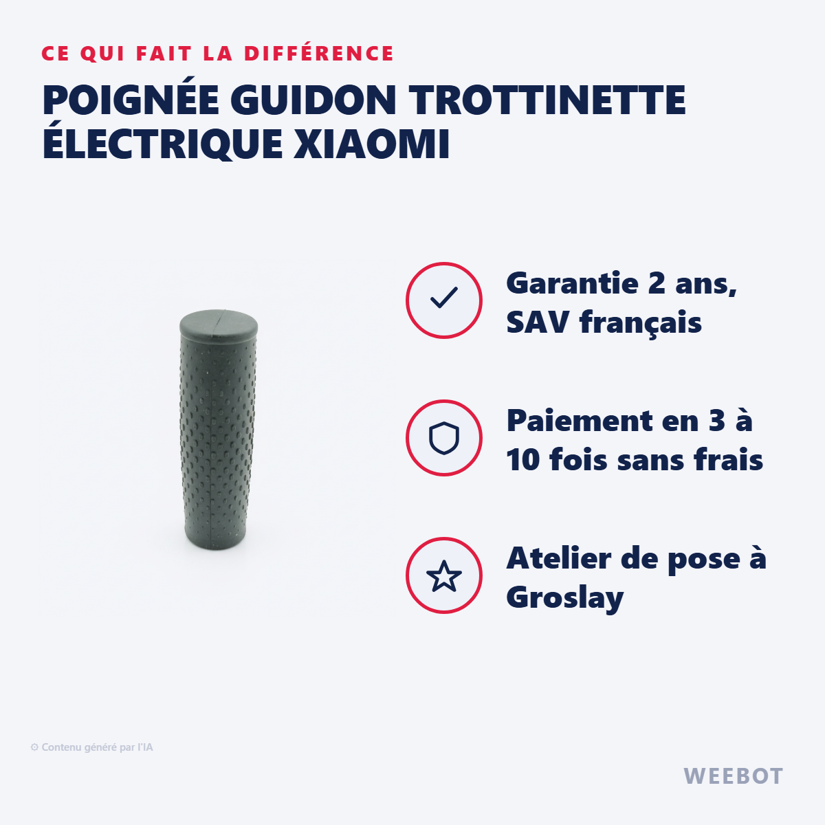 Poignée Guidon Trottinette Électrique Xiaomi : les points forts