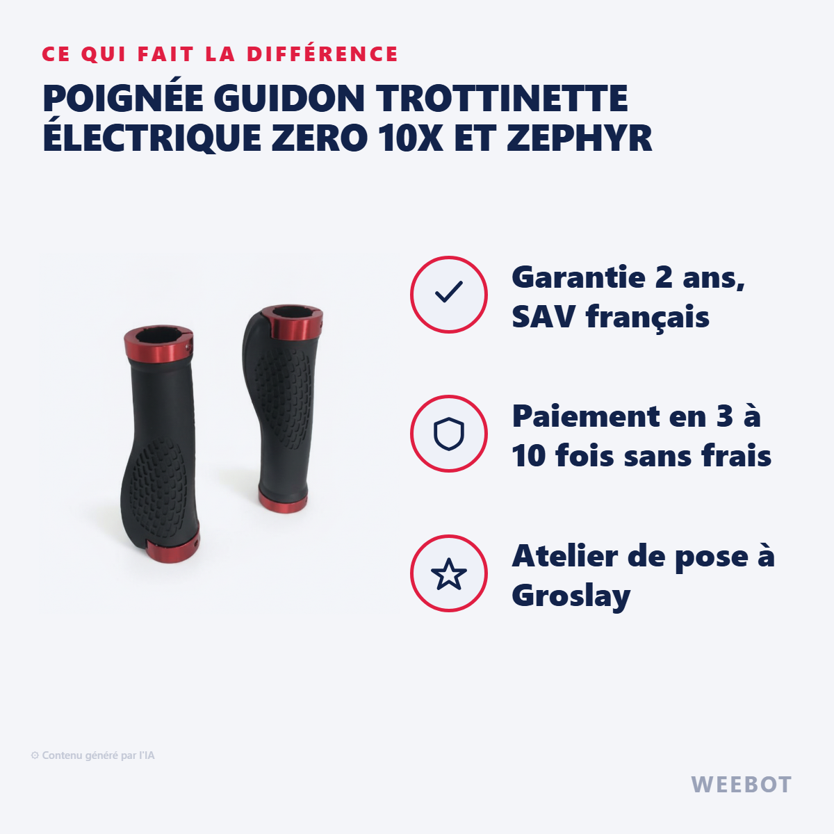 Poignée Guidon Trottinette Électrique Zero 10X et Zephyr : les points forts