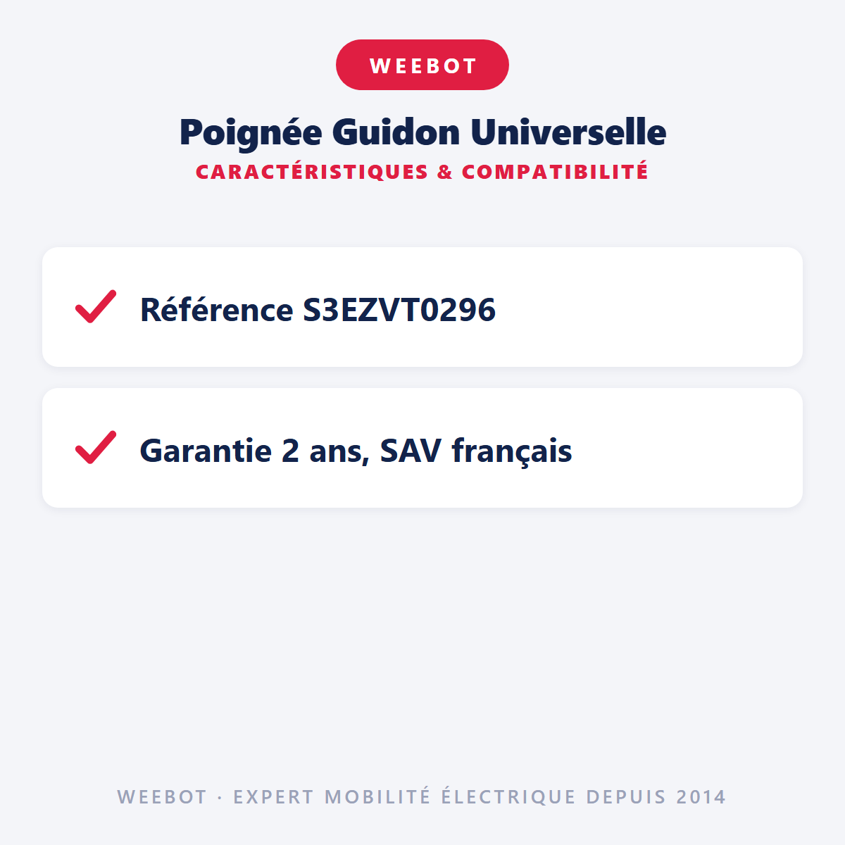 Poignée Guidon Universelle : caractéristiques et compatibilité