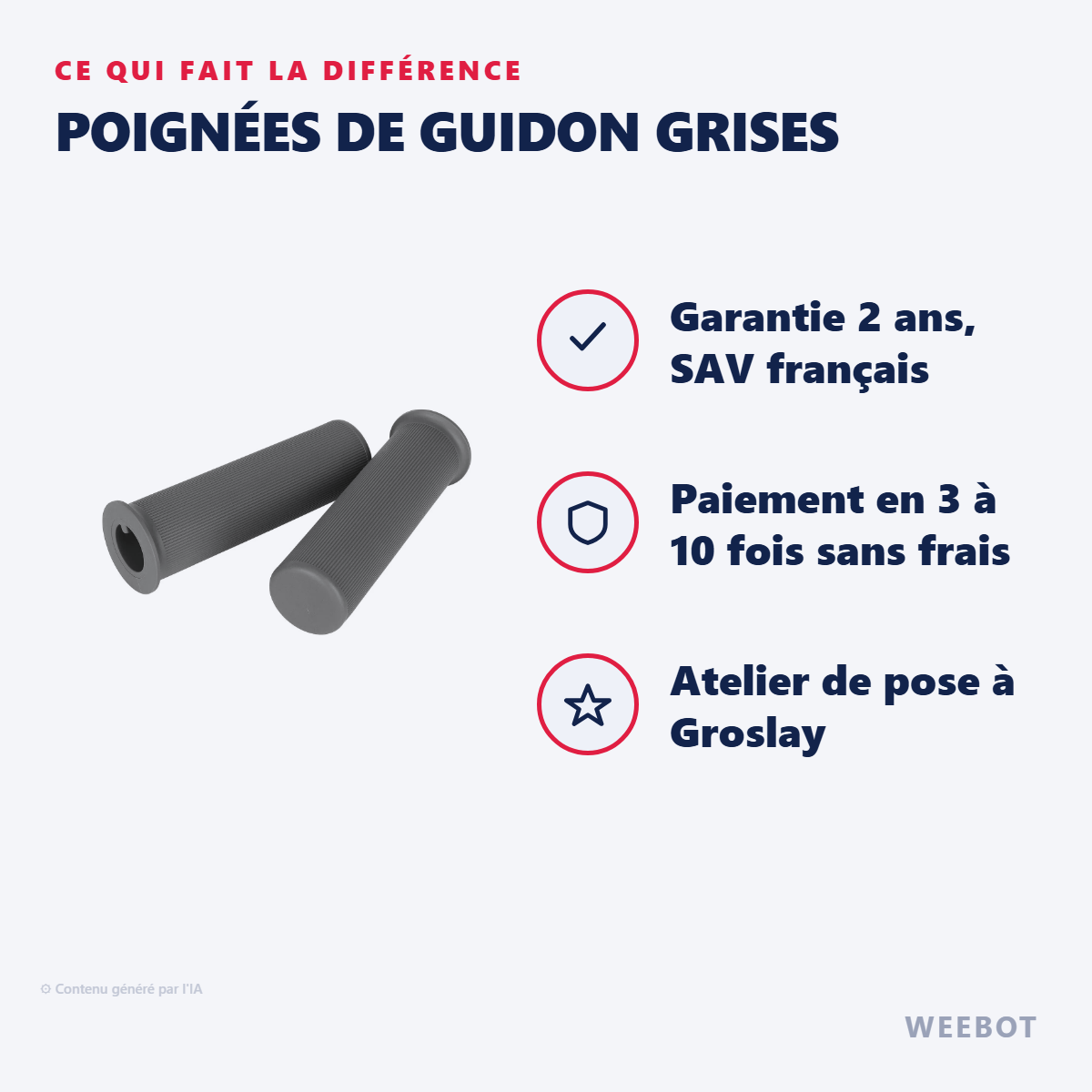 Poignées de Guidon Grises : les points forts