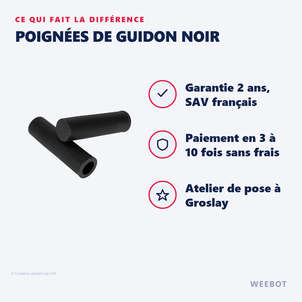 Poignées de Guidon Noir : les points forts