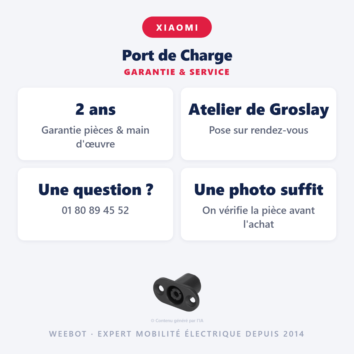 Port de Charge : garantie 2 ans et service après-vente