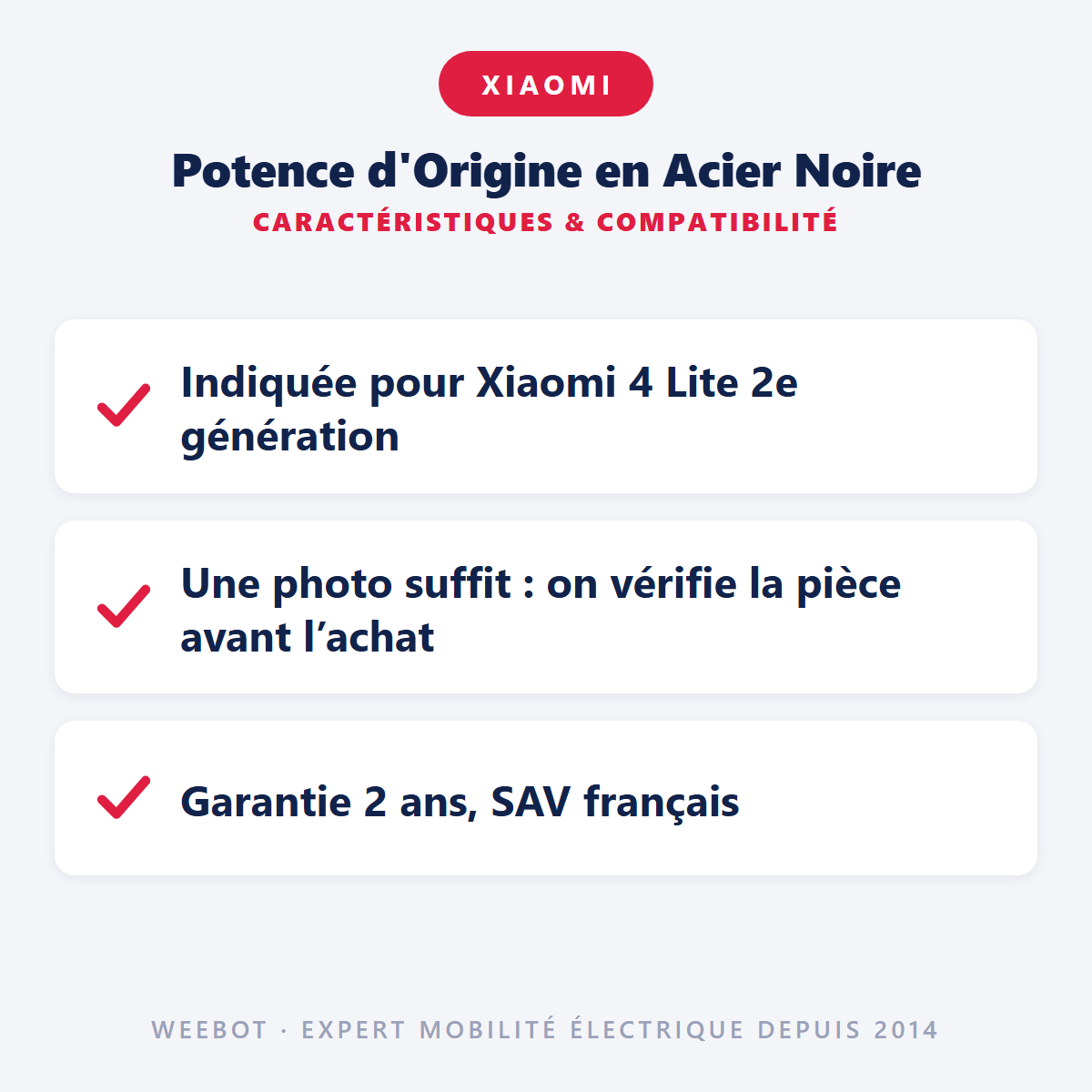 Potence d'Origine en Acier Noire : caractéristiques et compatibilité