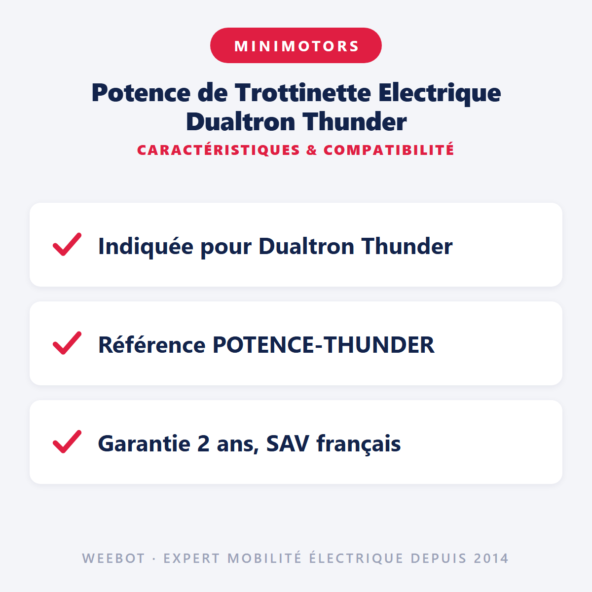 Potence de Trottinette Electrique Dualtron Thunder - Weebot