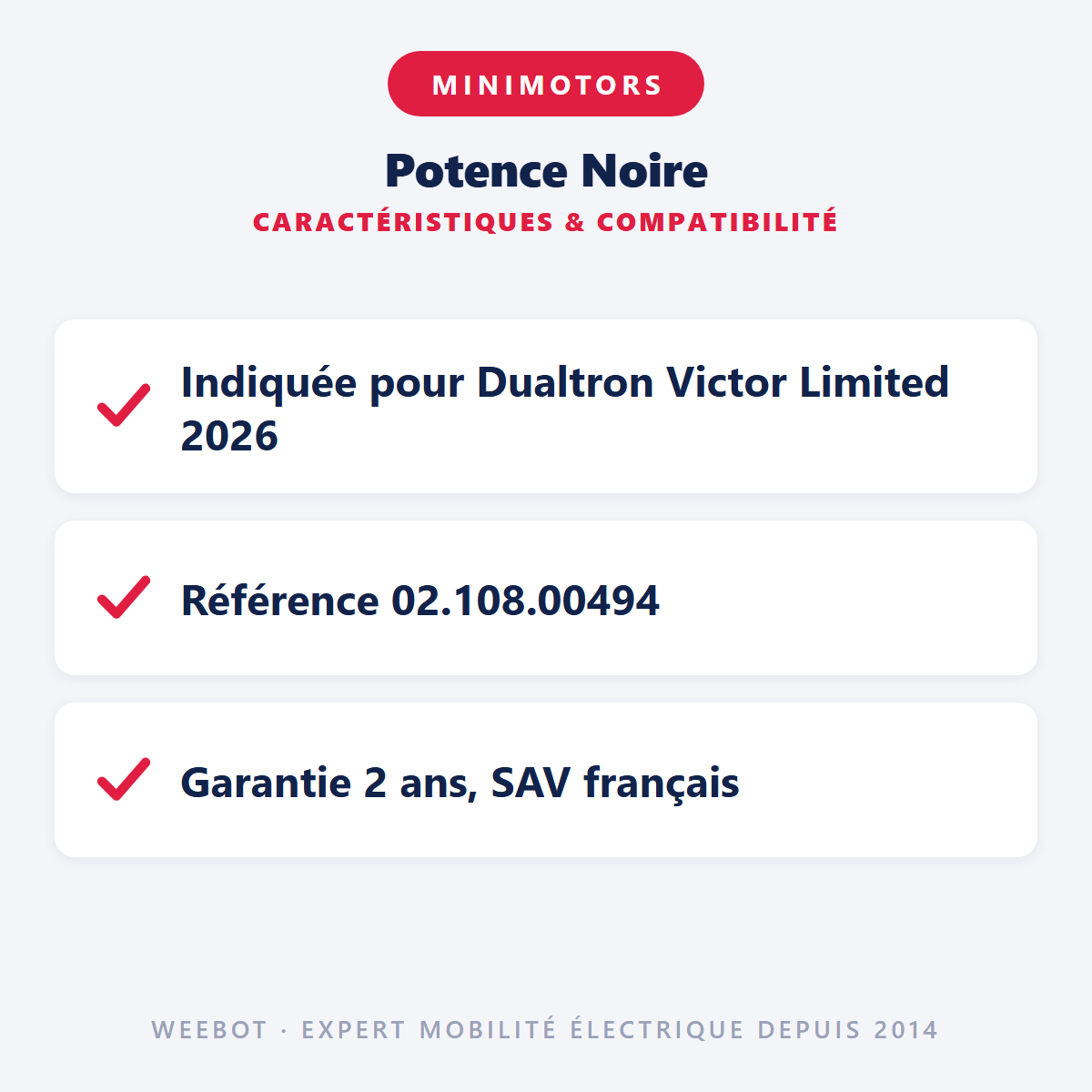 Potence Noire : caractéristiques et compatibilité