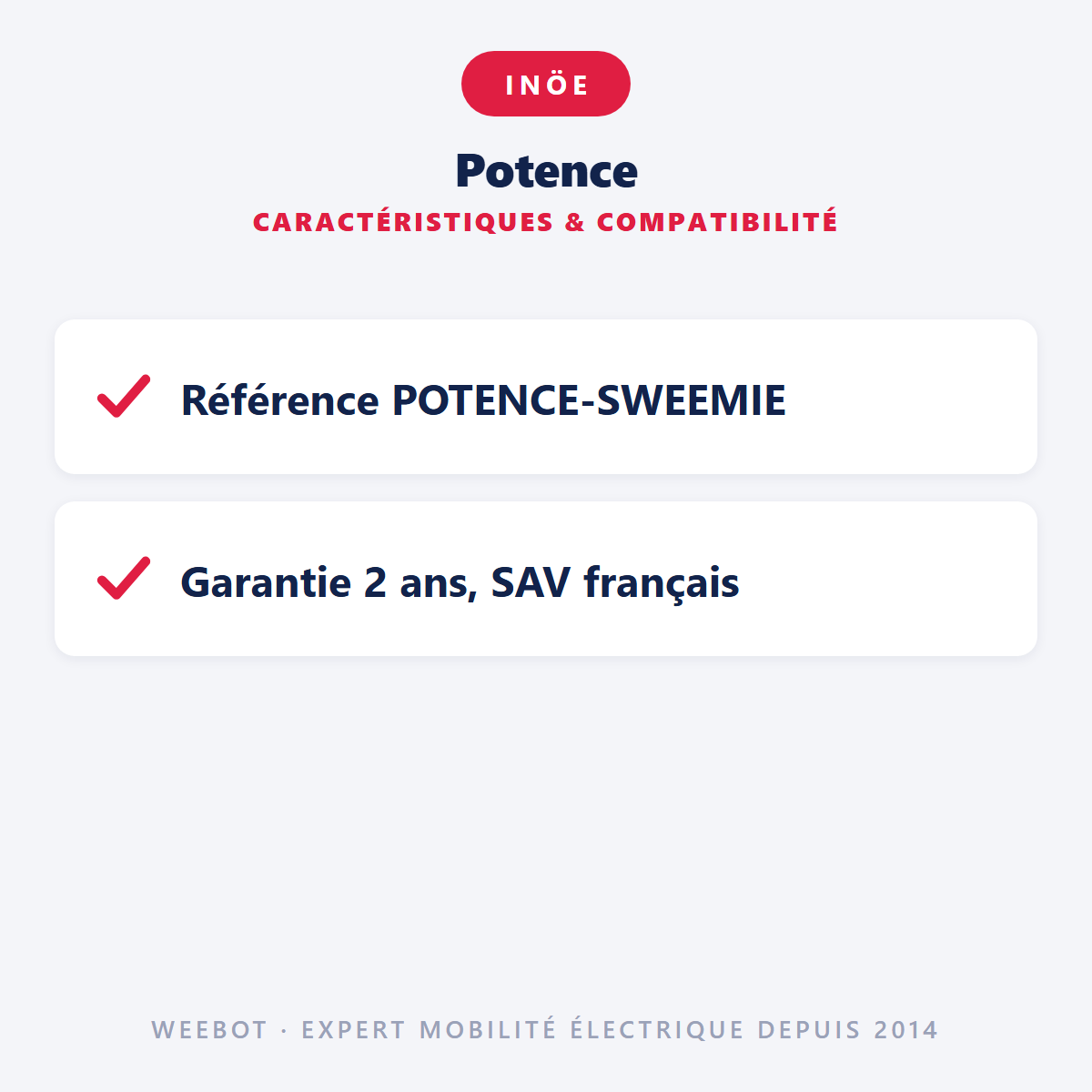 Potence : caractéristiques et compatibilité