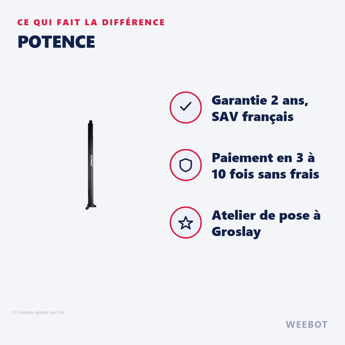 Potence Pour Trottinette Électrique Vsett 9 - Weebot