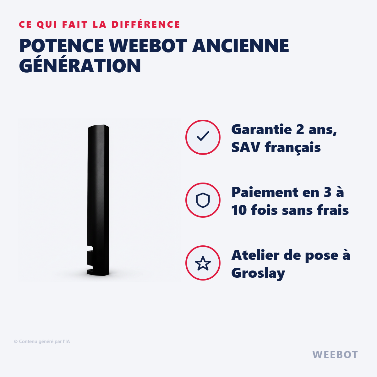 Potence Weebot Ancienne génération : les points forts