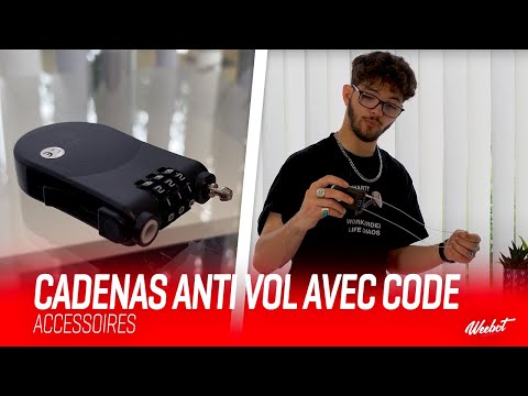 Cadenas Anti-Vol avec Code pour Vélo et Trotinette Electrique