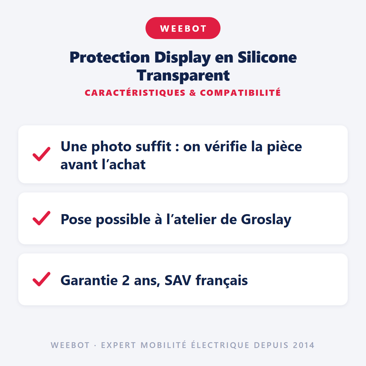 Protection Display en Silicone Transparent pour Trottinette Électrique TF-100-QS-S4 - Weebot
