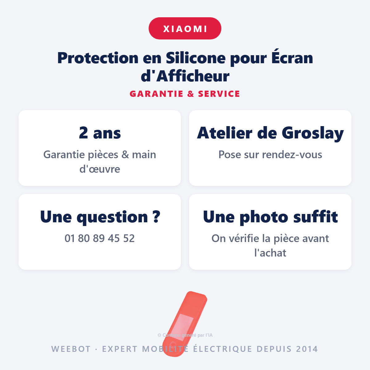 Protection en Silicone pour Écran d'Afficheur : garantie 2 ans et service après-vente