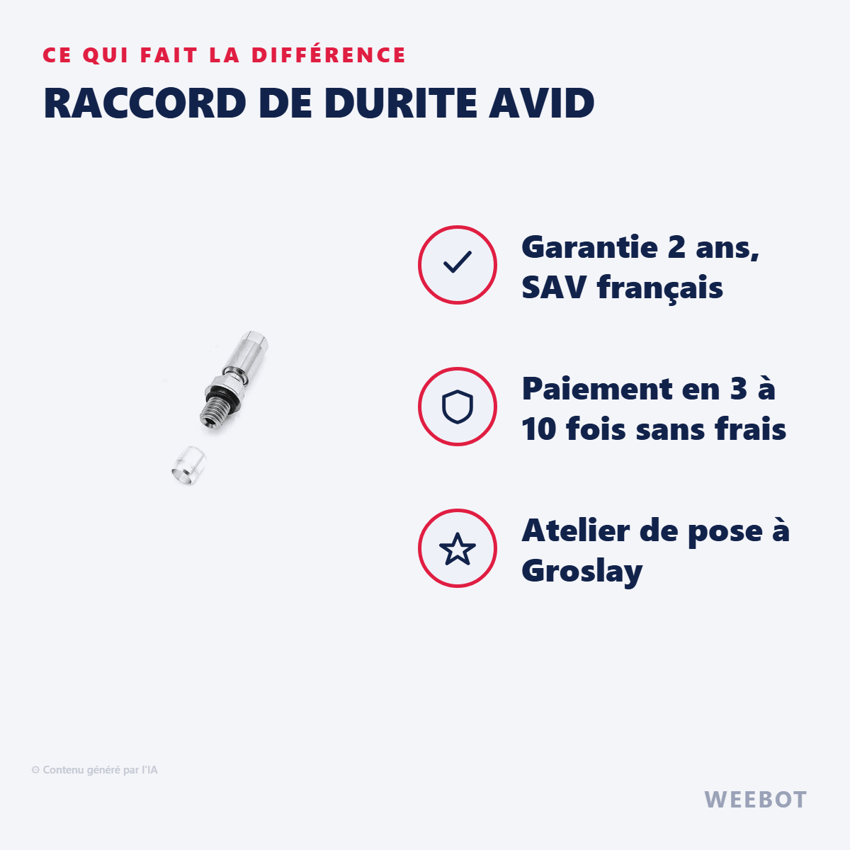 Raccord de Durite Avid pour Trottinette Électrique - Weebot