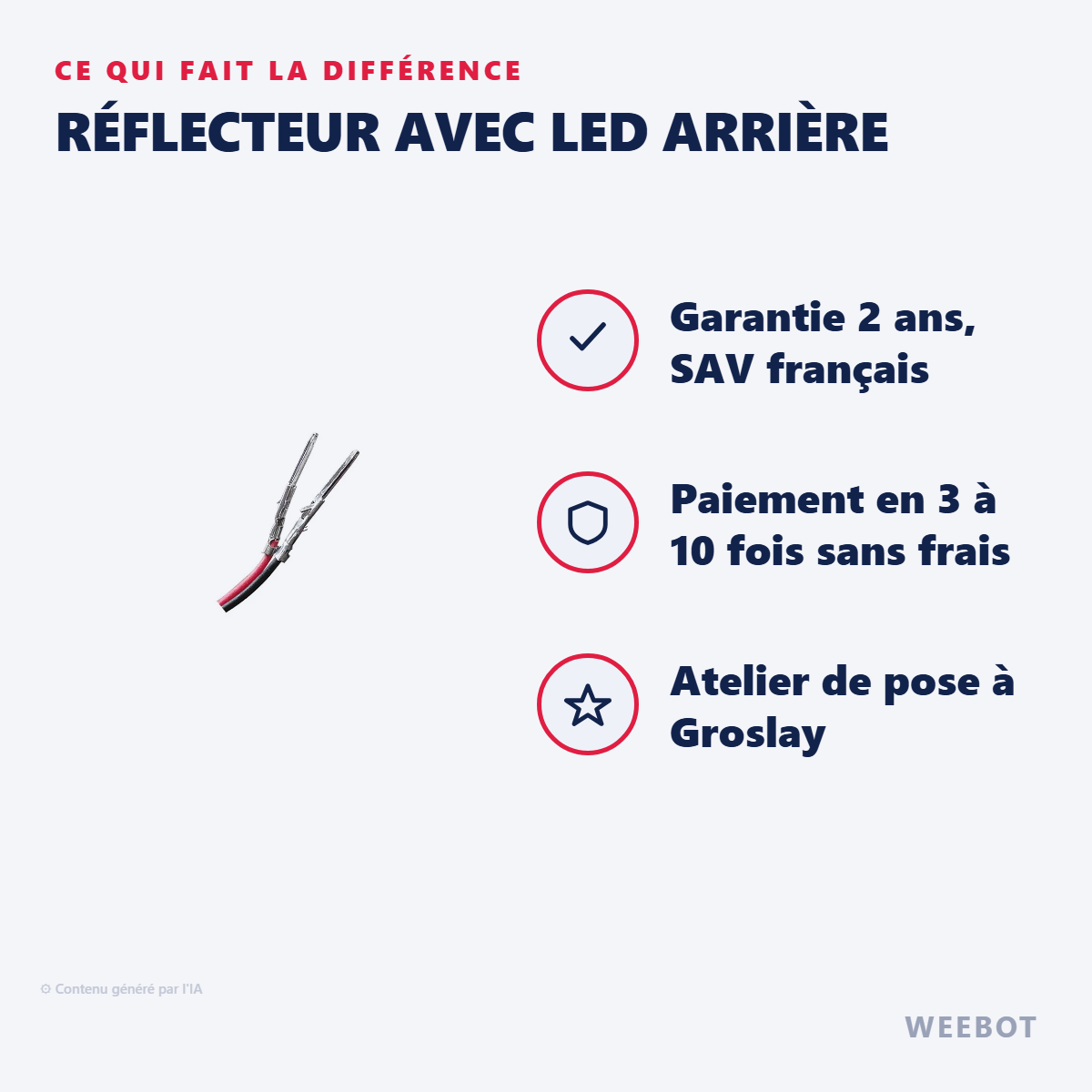 Réflecteur avec LED Arrière : les points forts