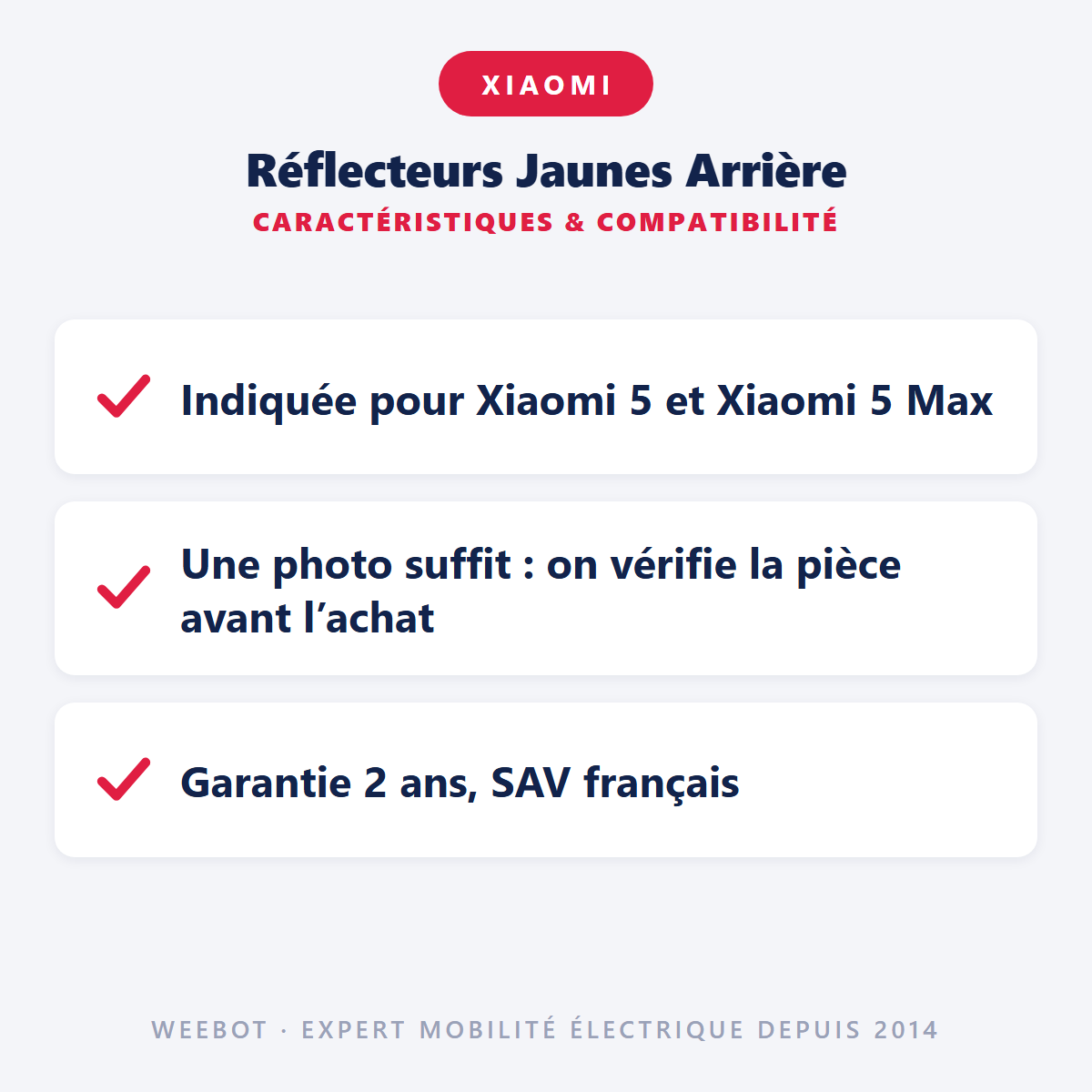 Réflecteurs Jaunes Arrière : caractéristiques et compatibilité