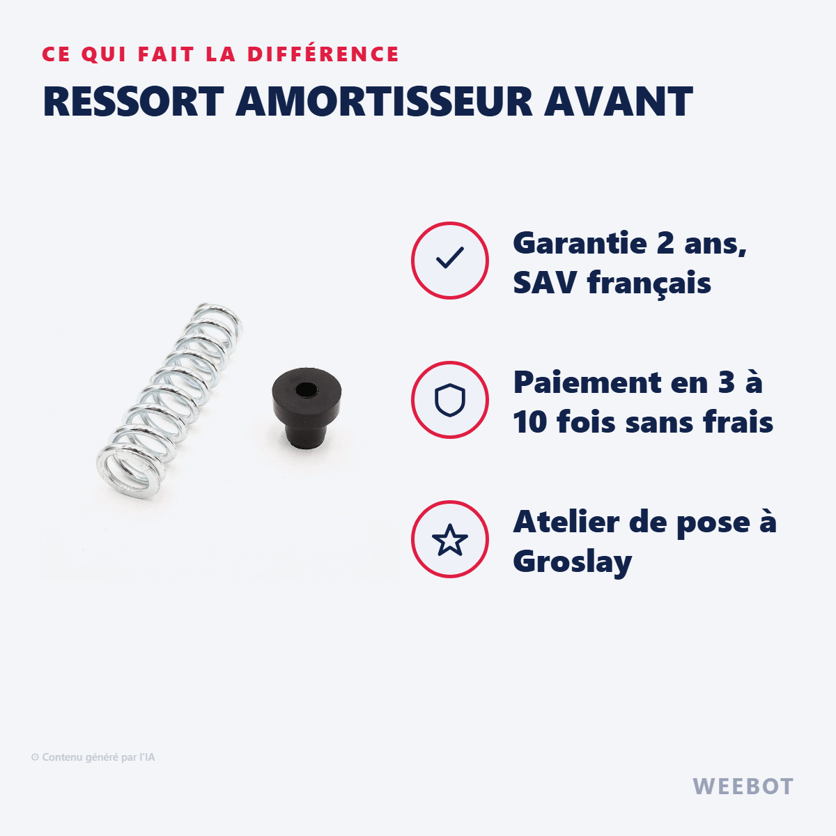 Ressort Amortisseur Avant Pour Trottinette Électrique Etwow - Weebot