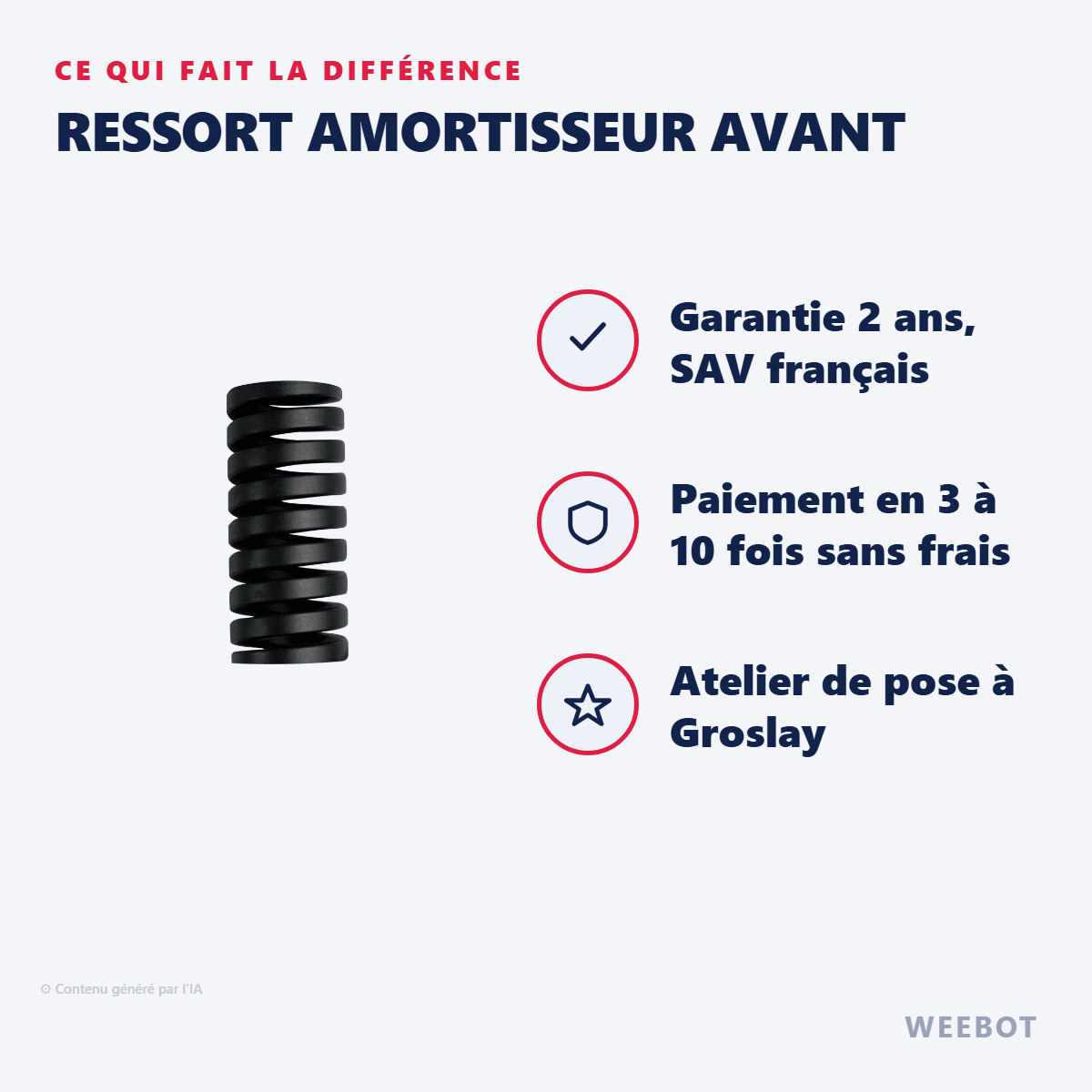 Ressort Amortisseur Avant Pour Trottinette Électrique Vsett 9 - Weebot
