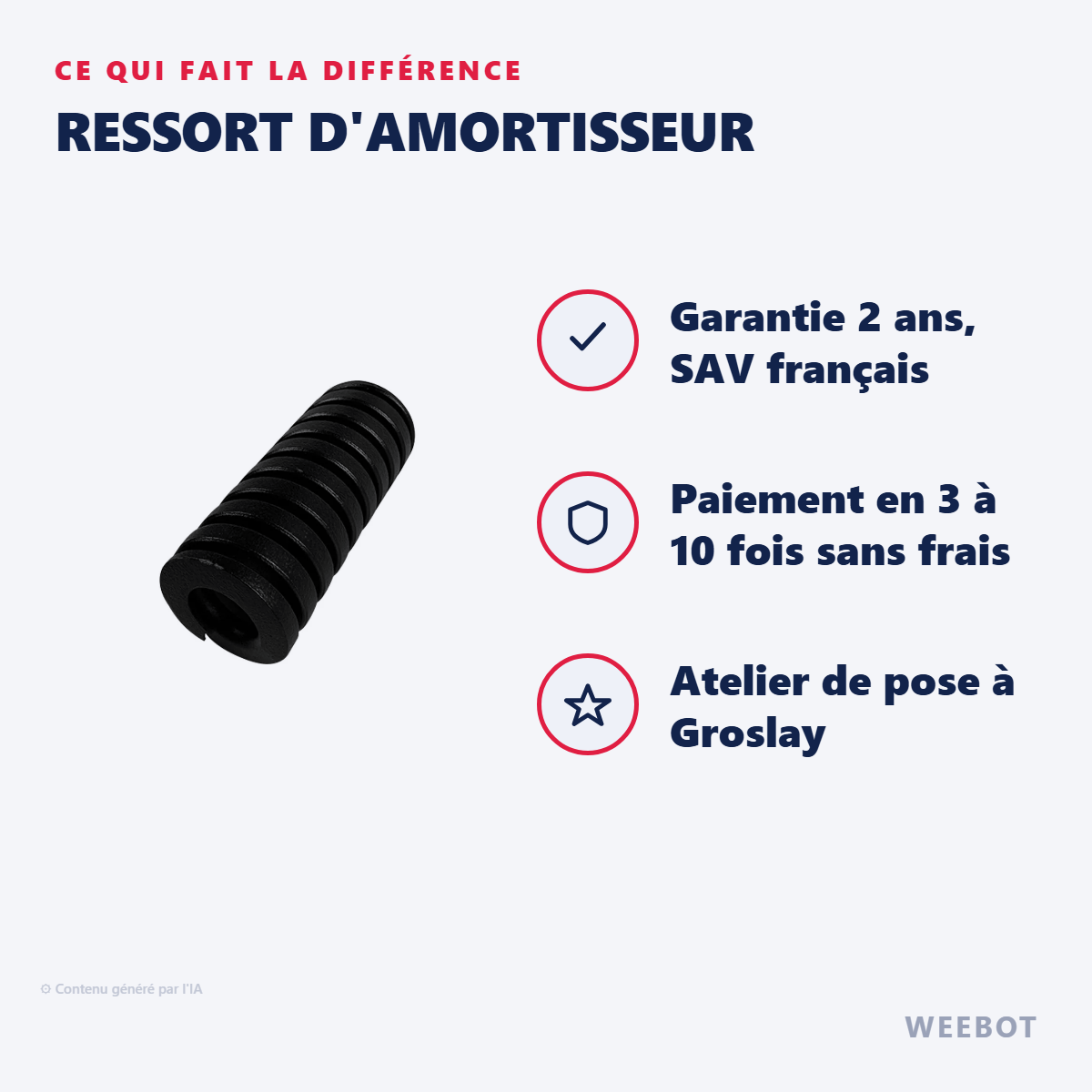Ressort d'Amortisseur : les points forts