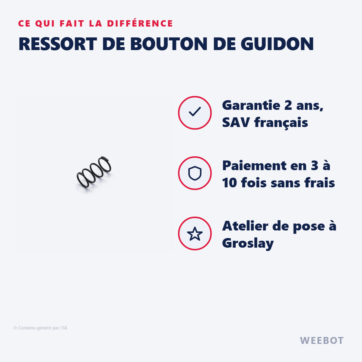 Ressort De Bouton De Guidon pour Trottinette Electrique - Weebot