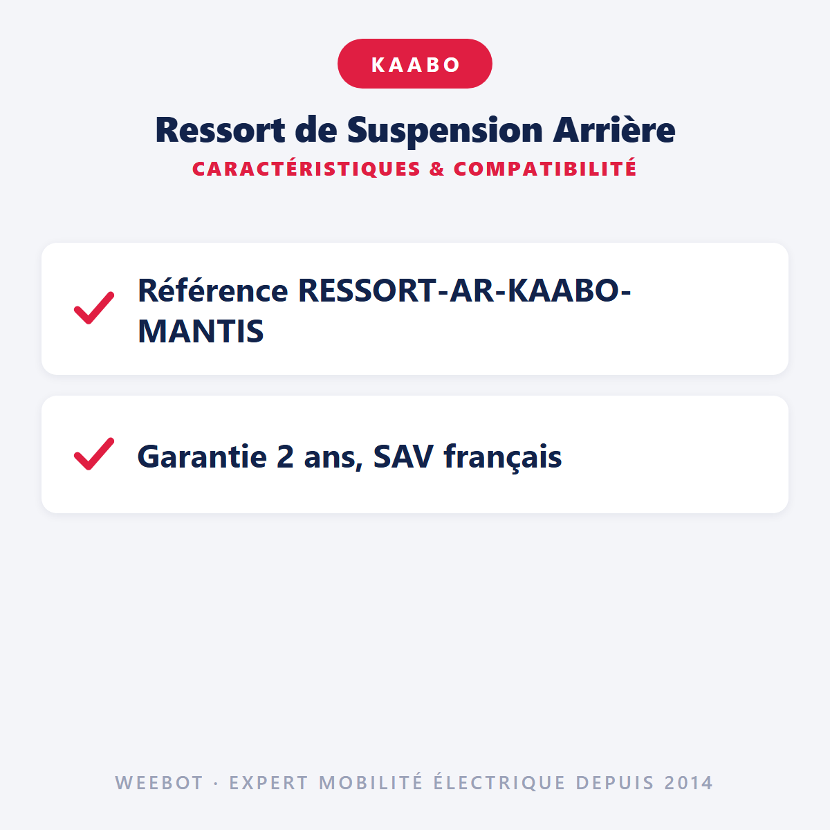 Ressort de Suspension Arrière : caractéristiques et compatibilité