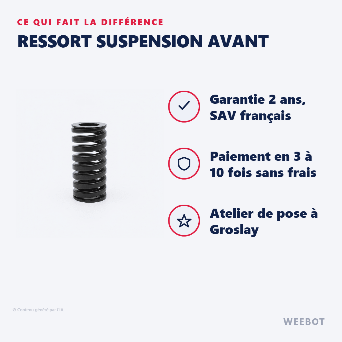 Ressort Suspension Avant pour Trottinette Electrique Weebot Anoki X - Weebot