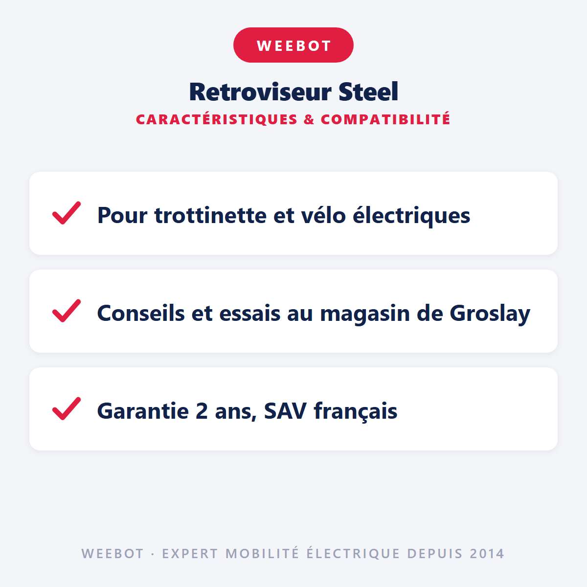 Retroviseur Steel : caractéristiques et compatibilité