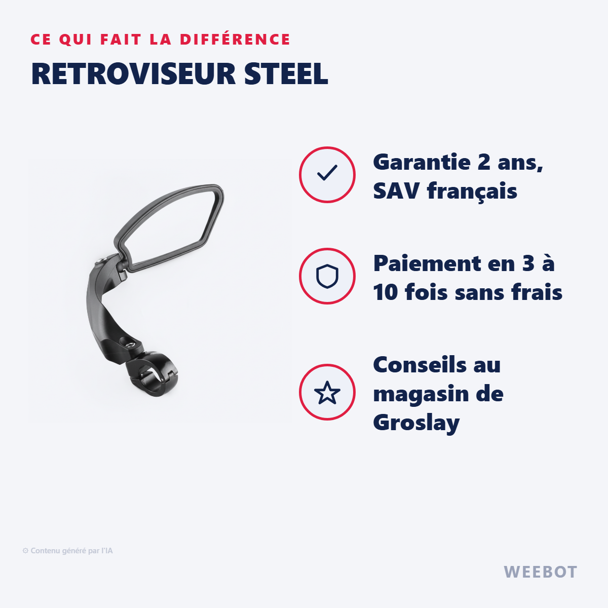 Retroviseur Steel : les points forts