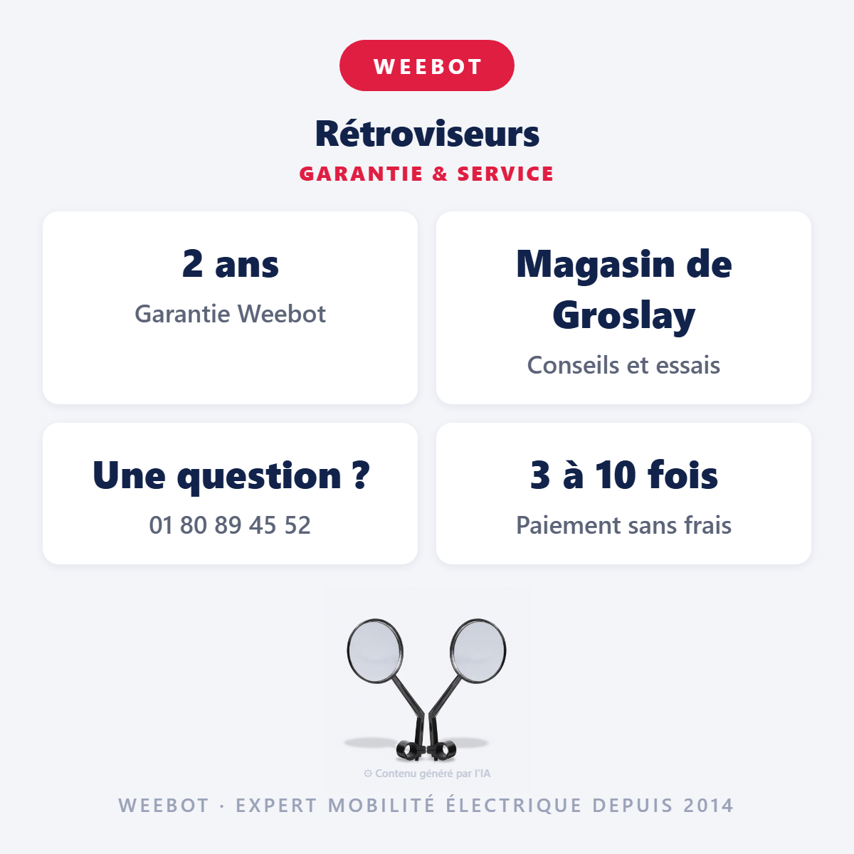 Rétroviseurs : garantie 2 ans et service après-vente
