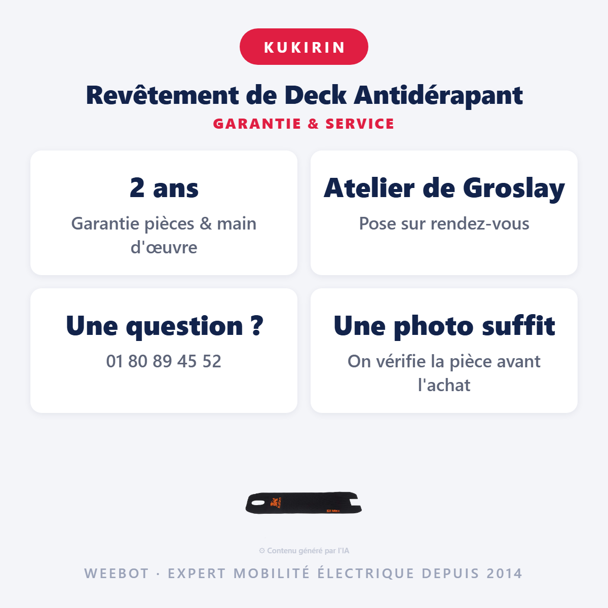 Revêtement de Deck Antidérapant : garantie 2 ans et service après-vente
