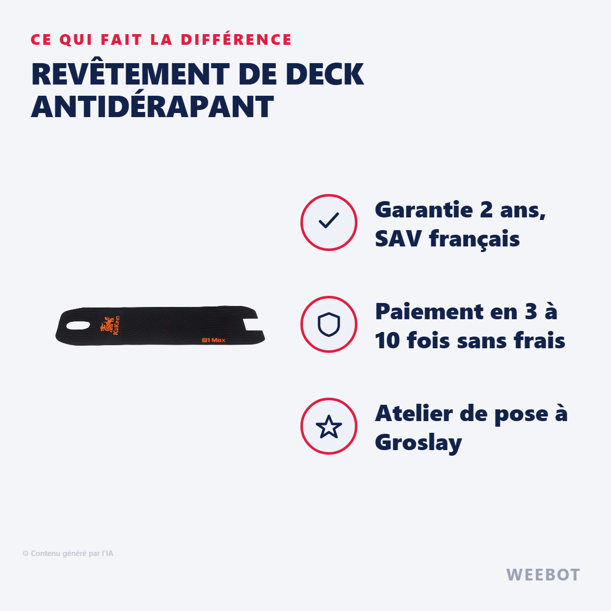 Revêtement de Deck Antidérapant : les points forts
