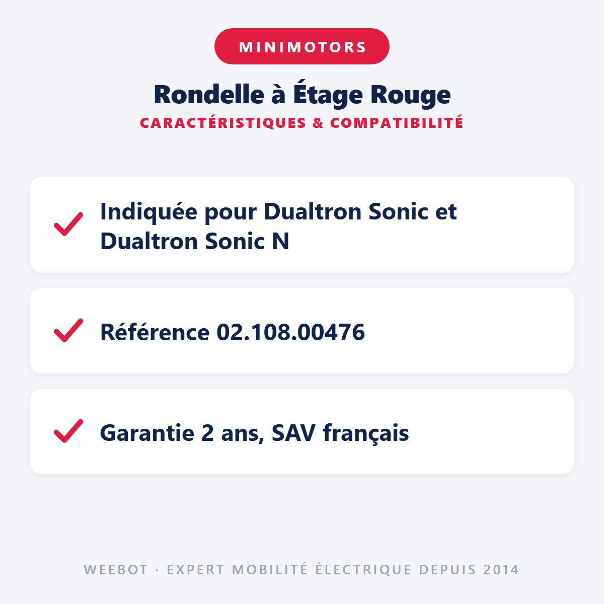 Rondelle à Étage Rouge : caractéristiques et compatibilité