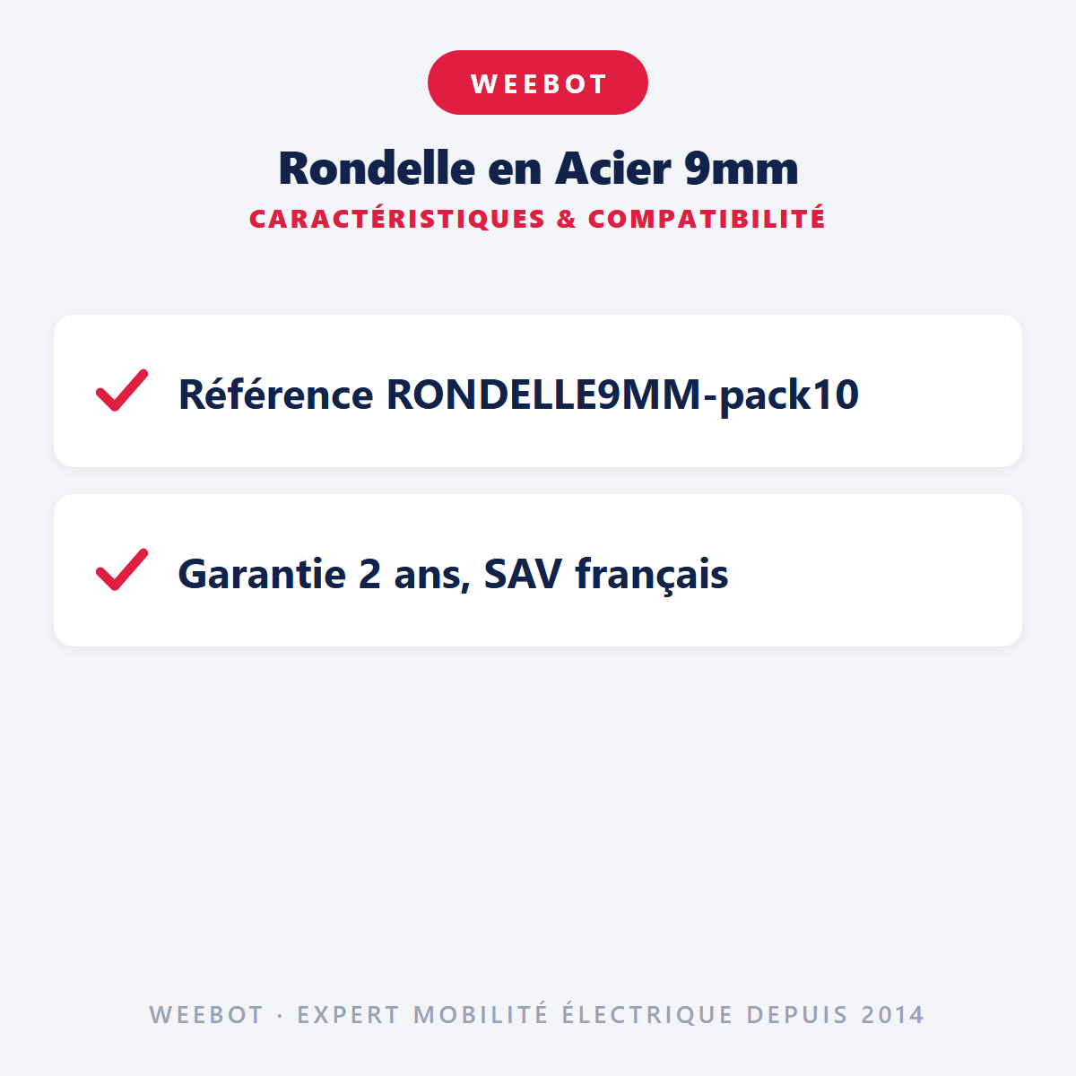 Rondelle en Acier 9mm : caractéristiques et compatibilité