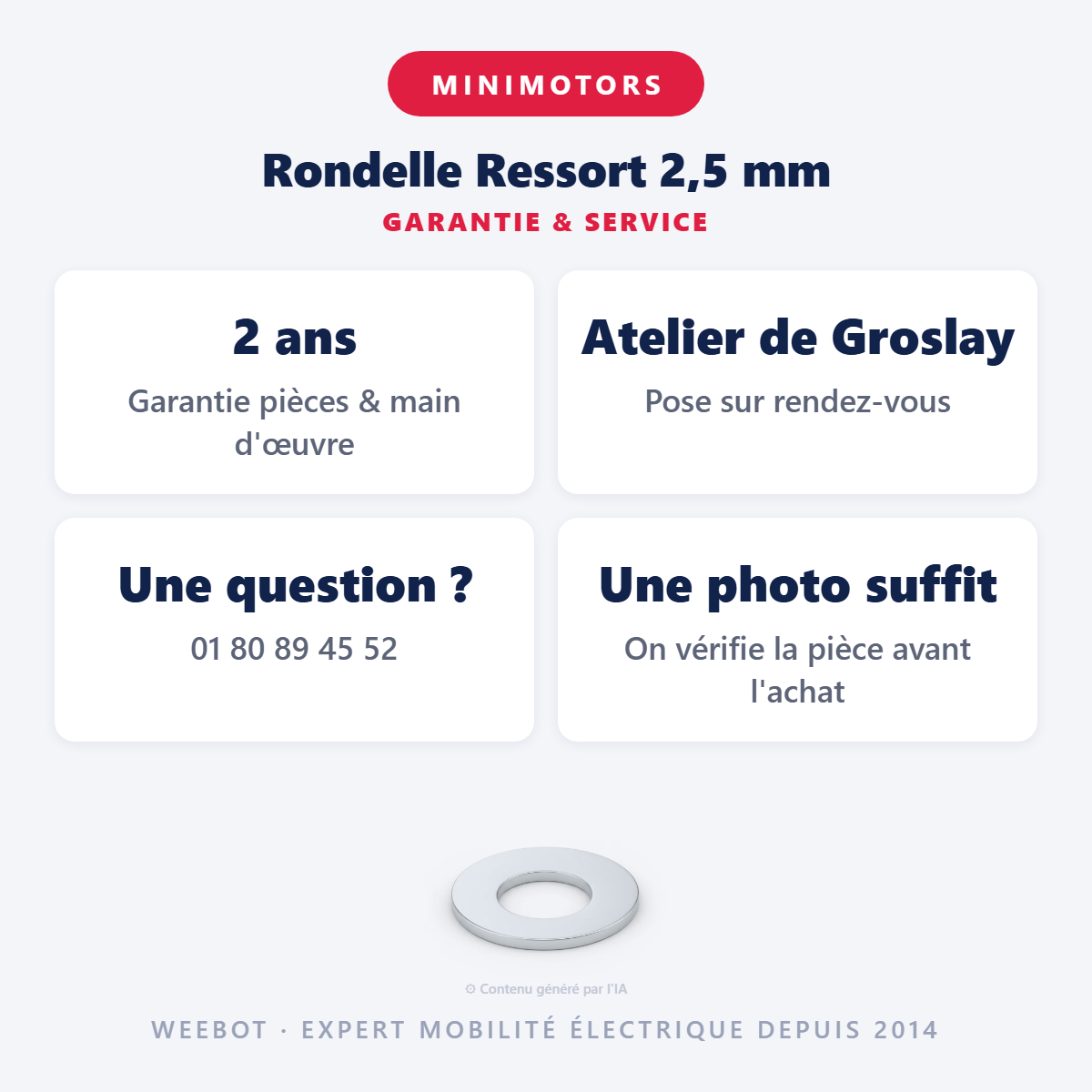 Rondelle Ressort 2,5 mm : garantie 2 ans et service après-vente