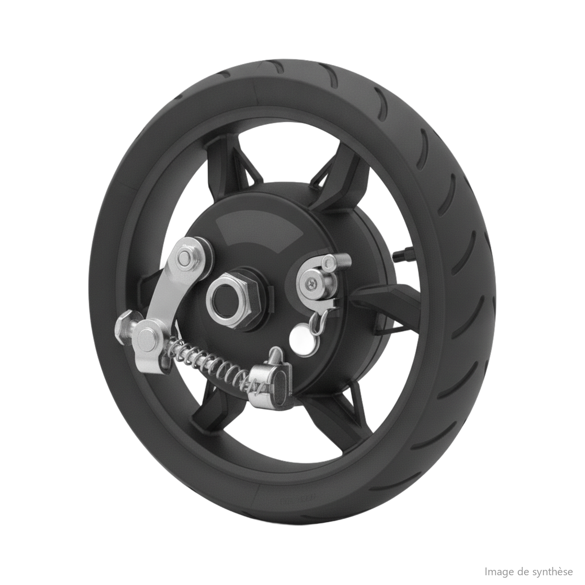 roue avant avec pneu anti crevaison pour trottinette electrique dualtron dolphin